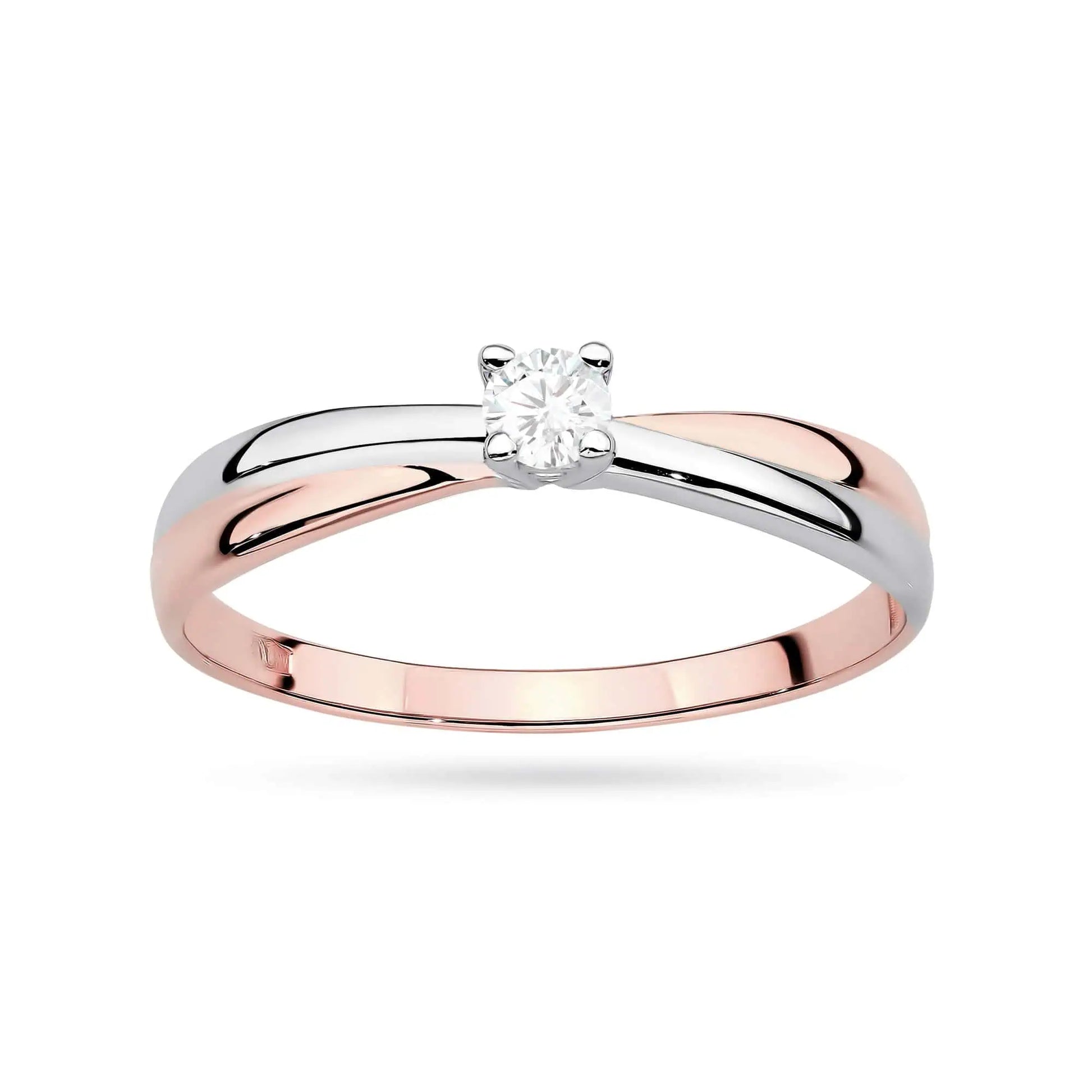 Anillo Twist en Oro con Diamante de Laboratorio Lab Grown 0,10ct