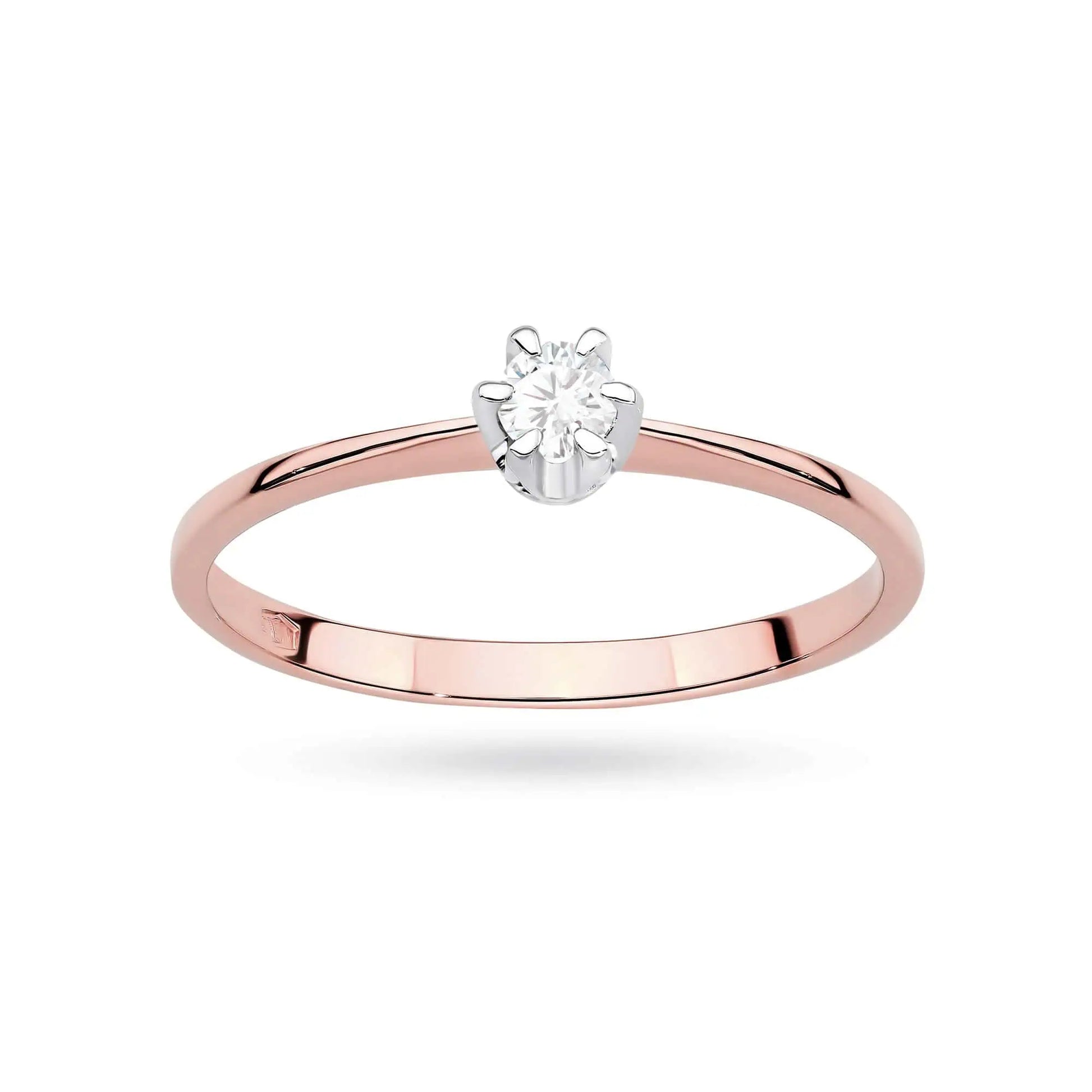 Anillo Julia en Oro con Diamante de Laboratorio Lab Grown 0,10ct