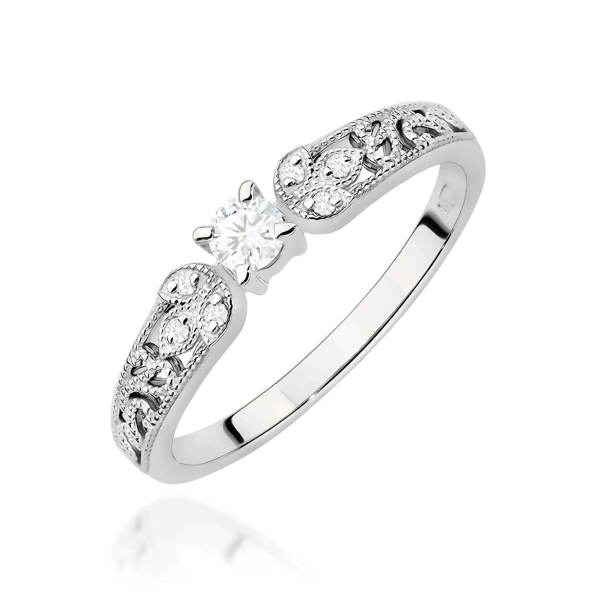 Anello Fior di Sole in Oro con Diamanti HPHT