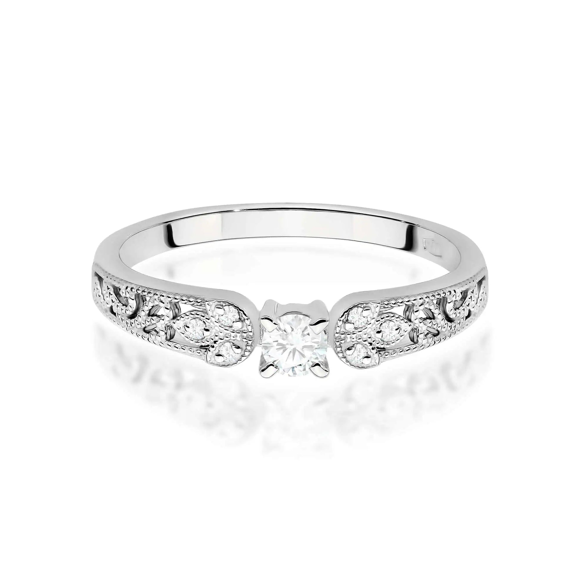 Anello Fior di Sole in Oro con Diamanti HPHT