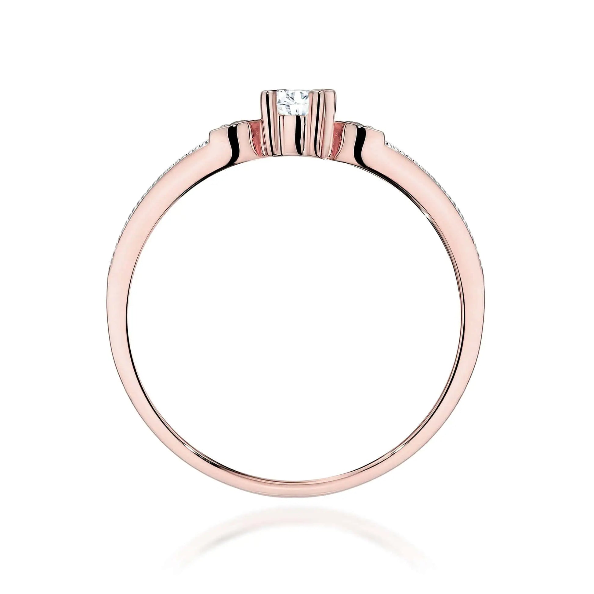 Anello Fior di Sole in Oro con Diamanti HPHT