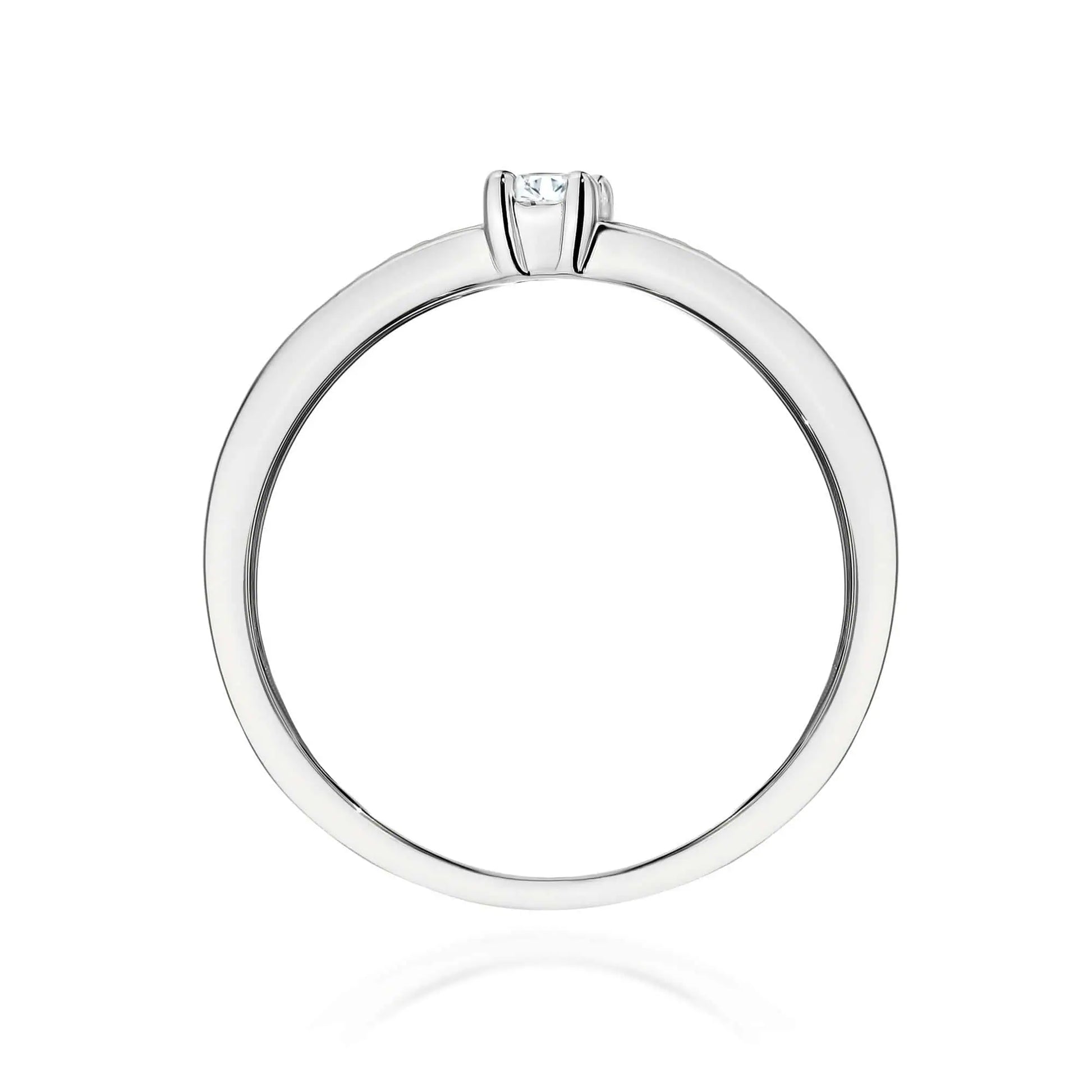 Bague Plus en or avec diamants CVD