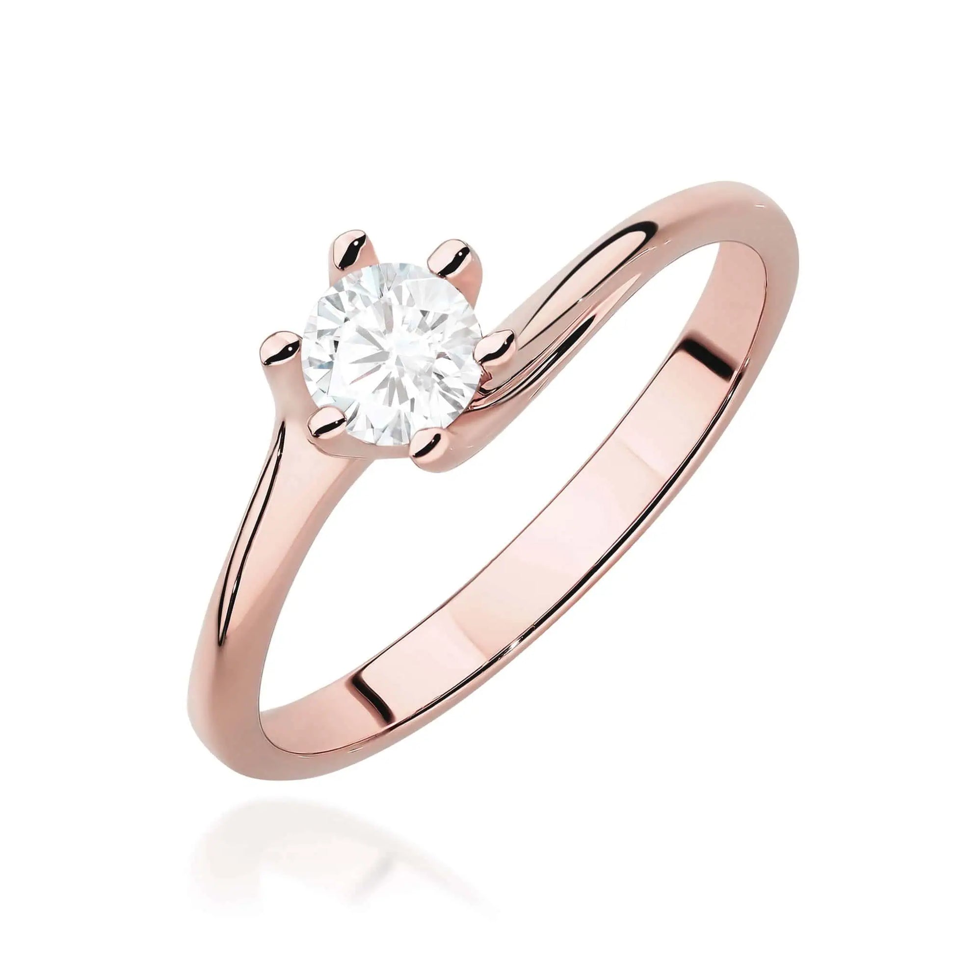 Anello Stella Pura in Oro con Diamanti CVD