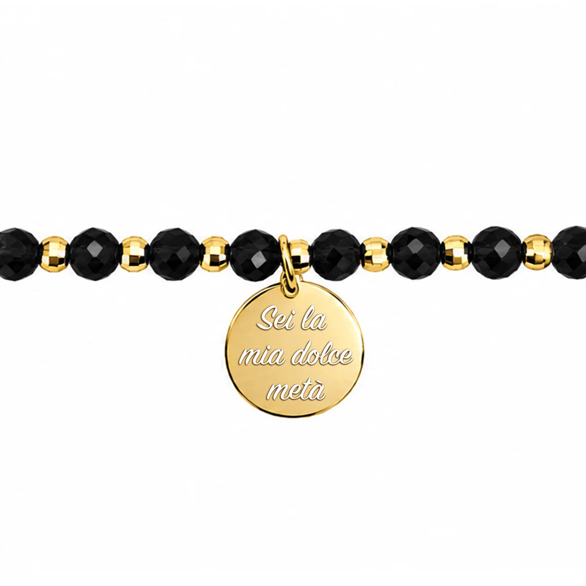 Bracciale con Pietre Sfaccettate e Sfere