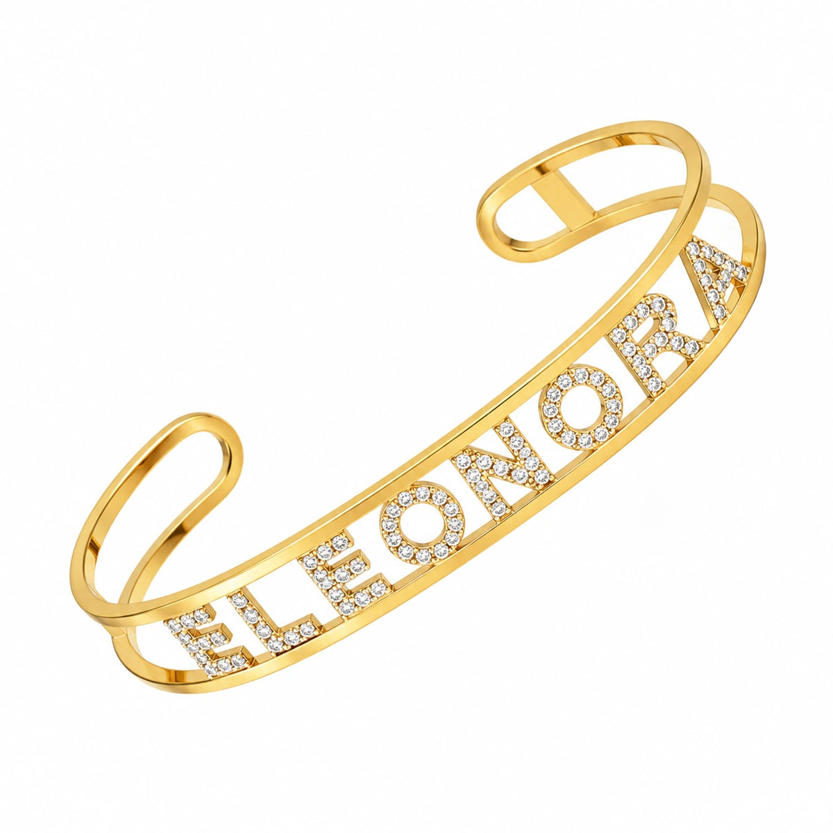 Offenes Bangle-Armband mit personalisierbarem Namen
