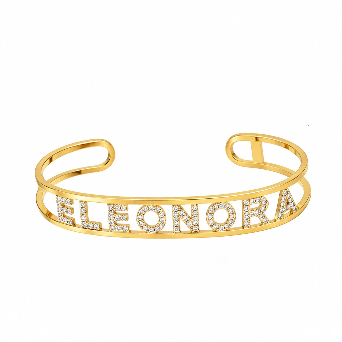 Offenes Bangle-Armband mit personalisierbarem Namen