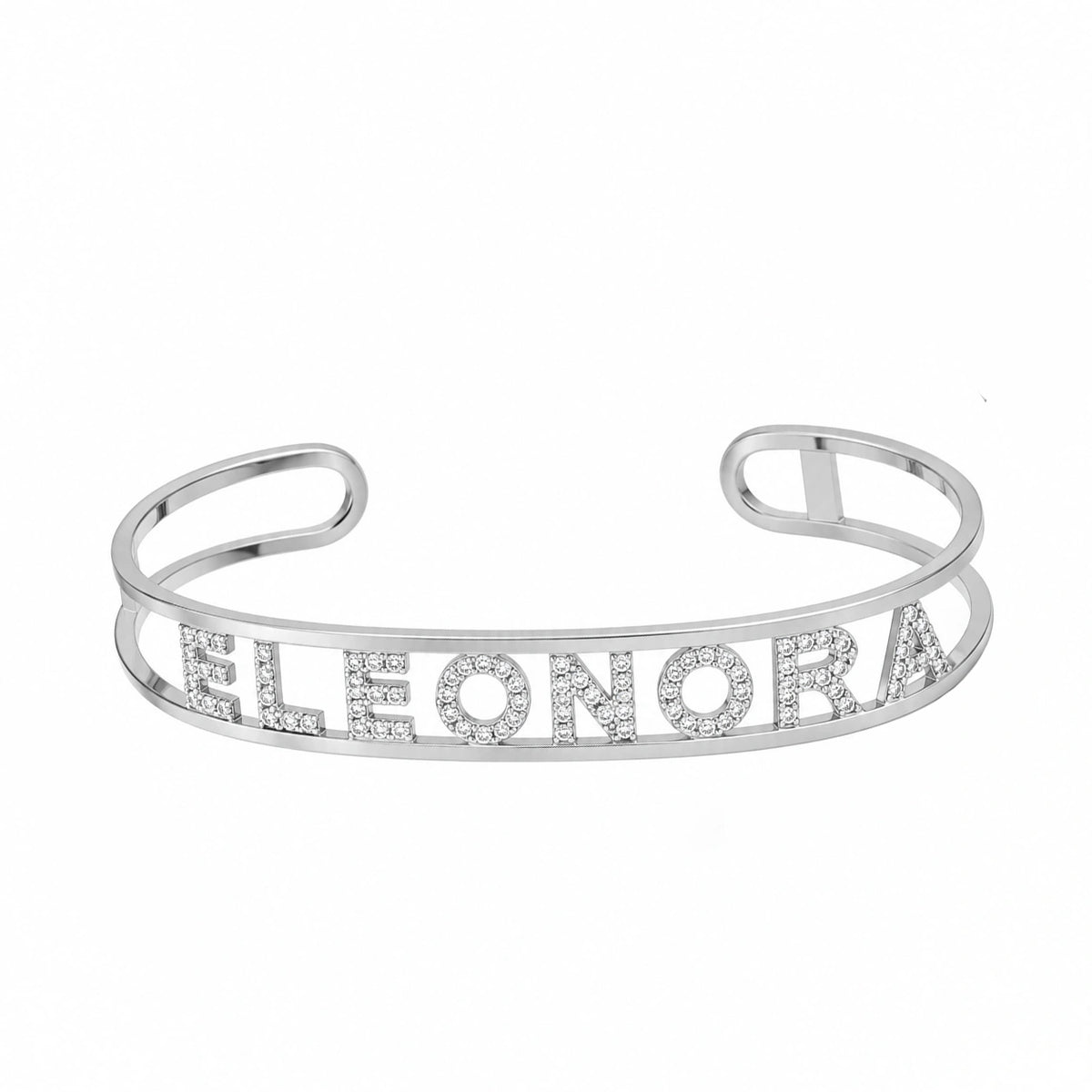 Offenes Bangle-Armband mit personalisierbarem Namen