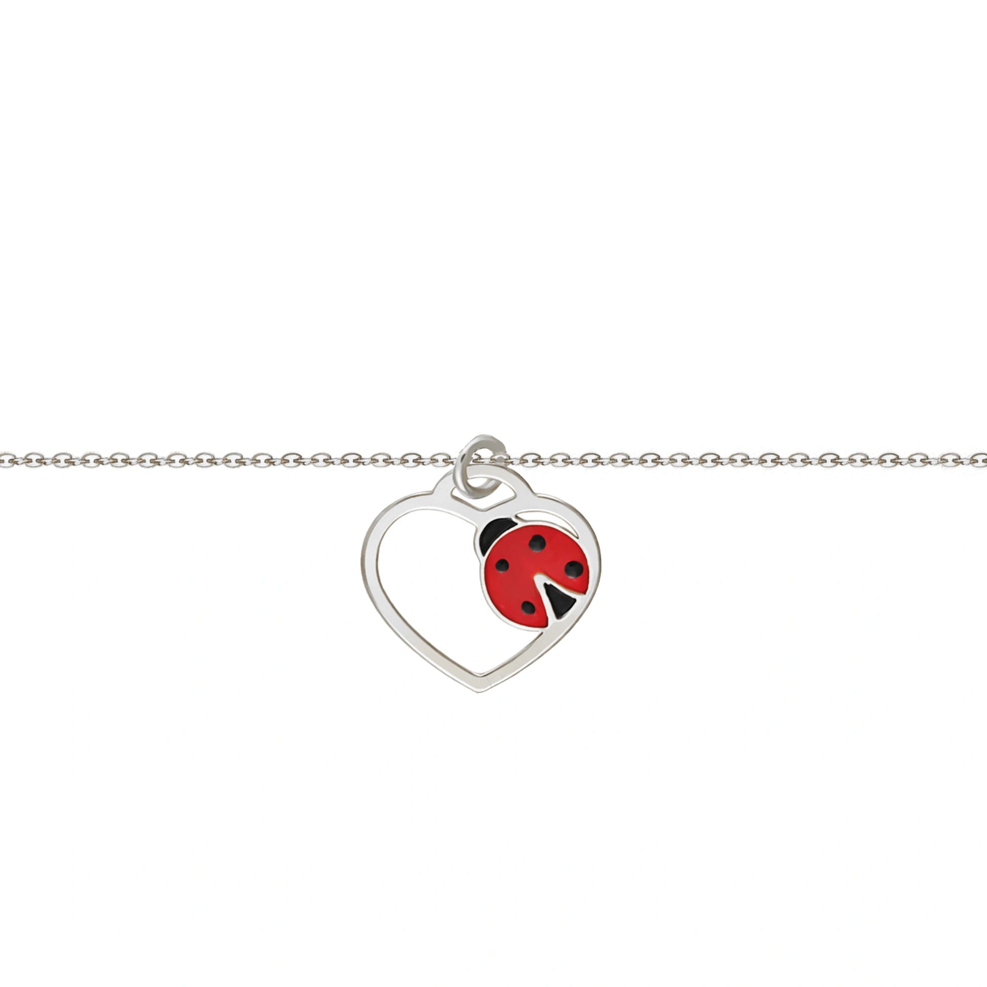 Bracelet with Heart and Ladybug