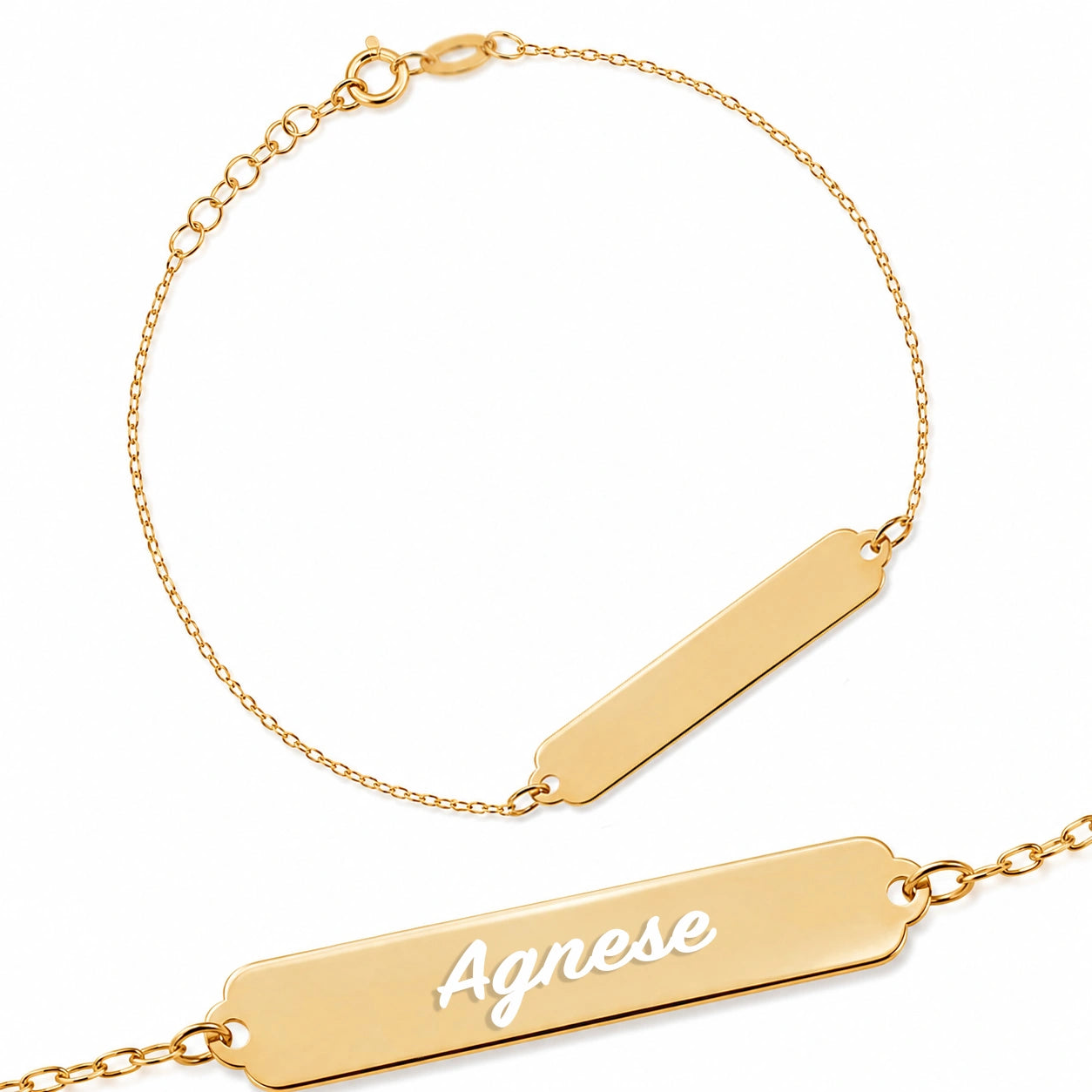Bracciale da Bambini in Argento con Piastrina
