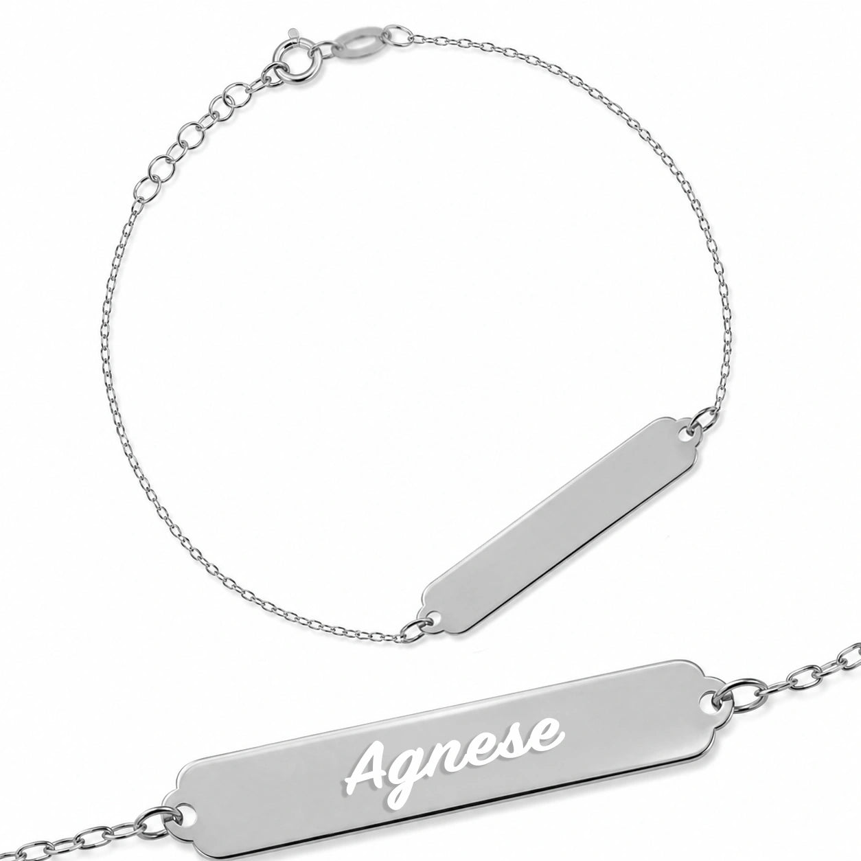 Bracciale da Bambini in Argento con Piastrina