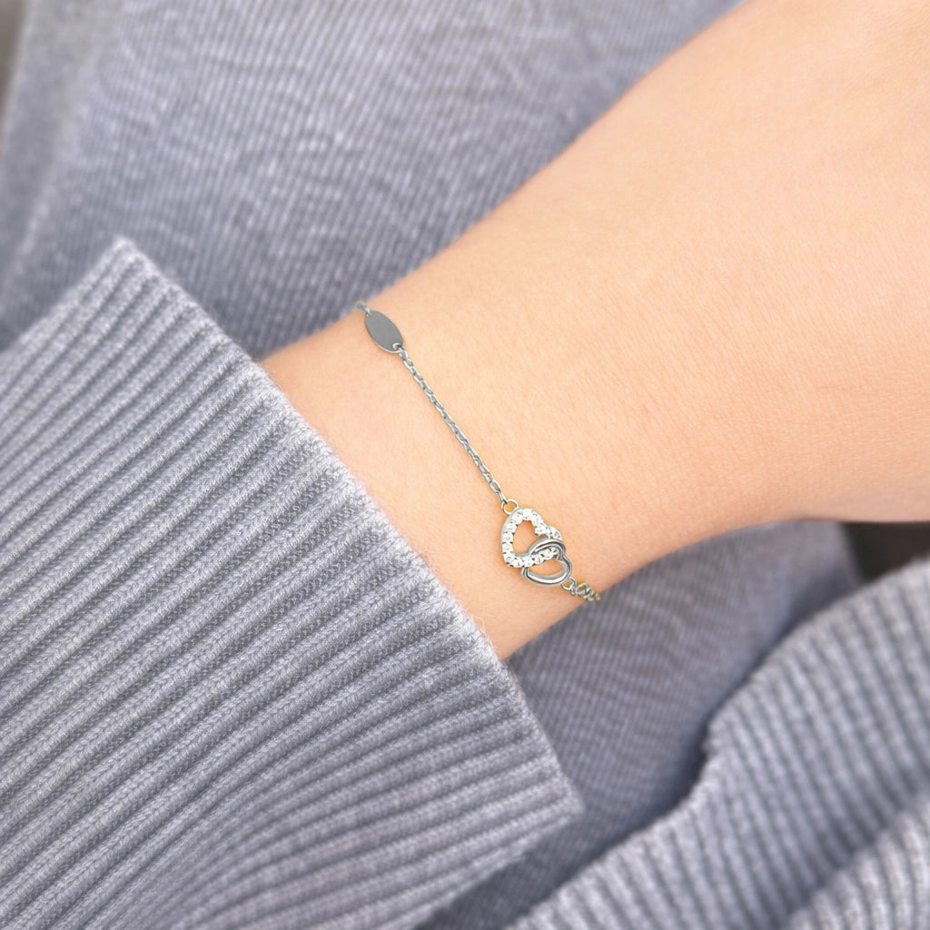 Bracciale Eternity Cuori e Zirconi