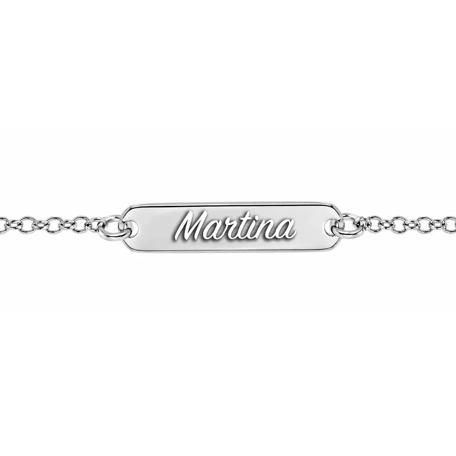 Bracciale in Argento Bimbi con Mela Smaltata