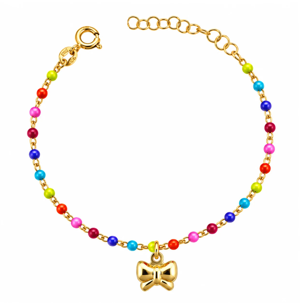 Bracciale da Bimba Rainbow con Fiocco