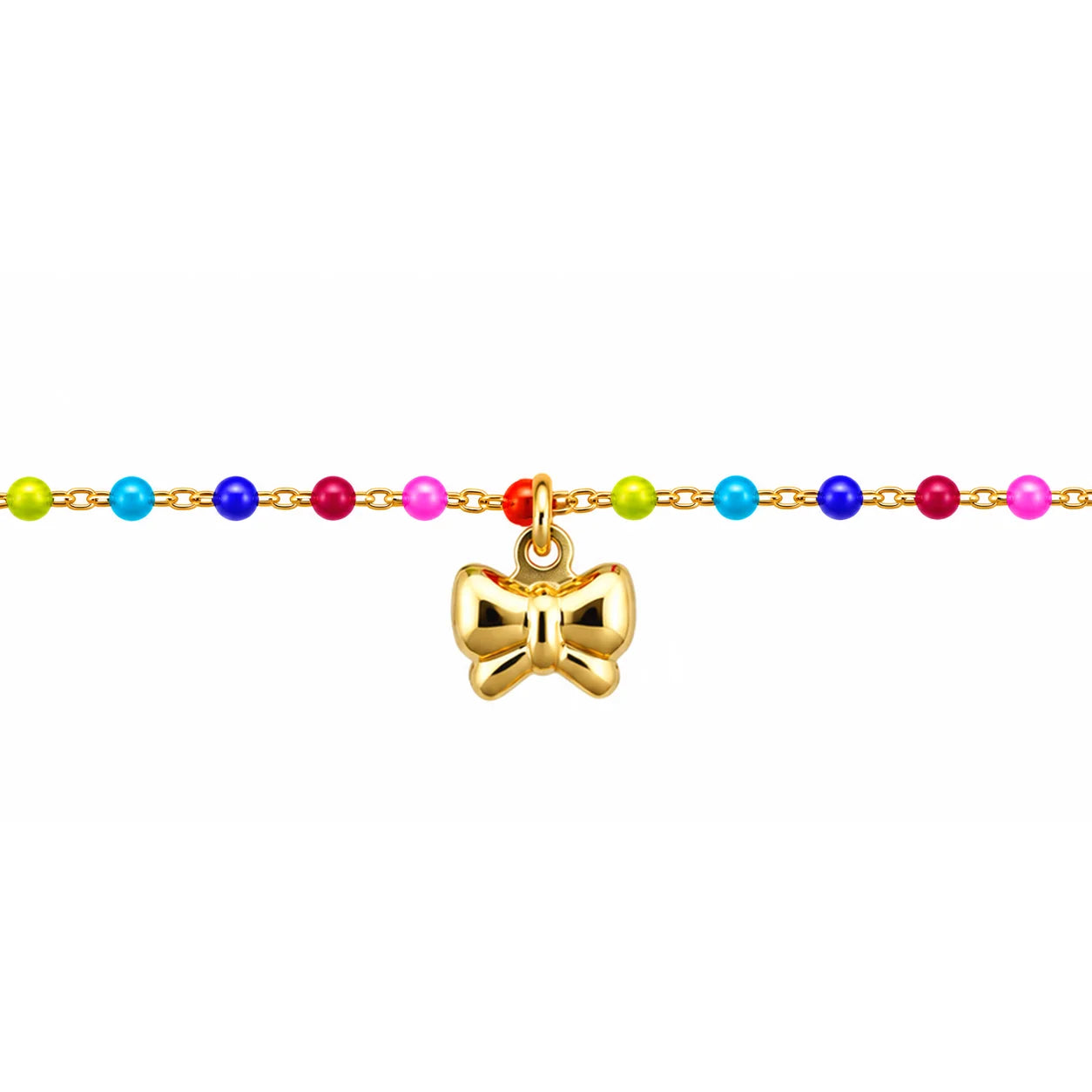 Bracciale da Bimba Rainbow con Fiocco