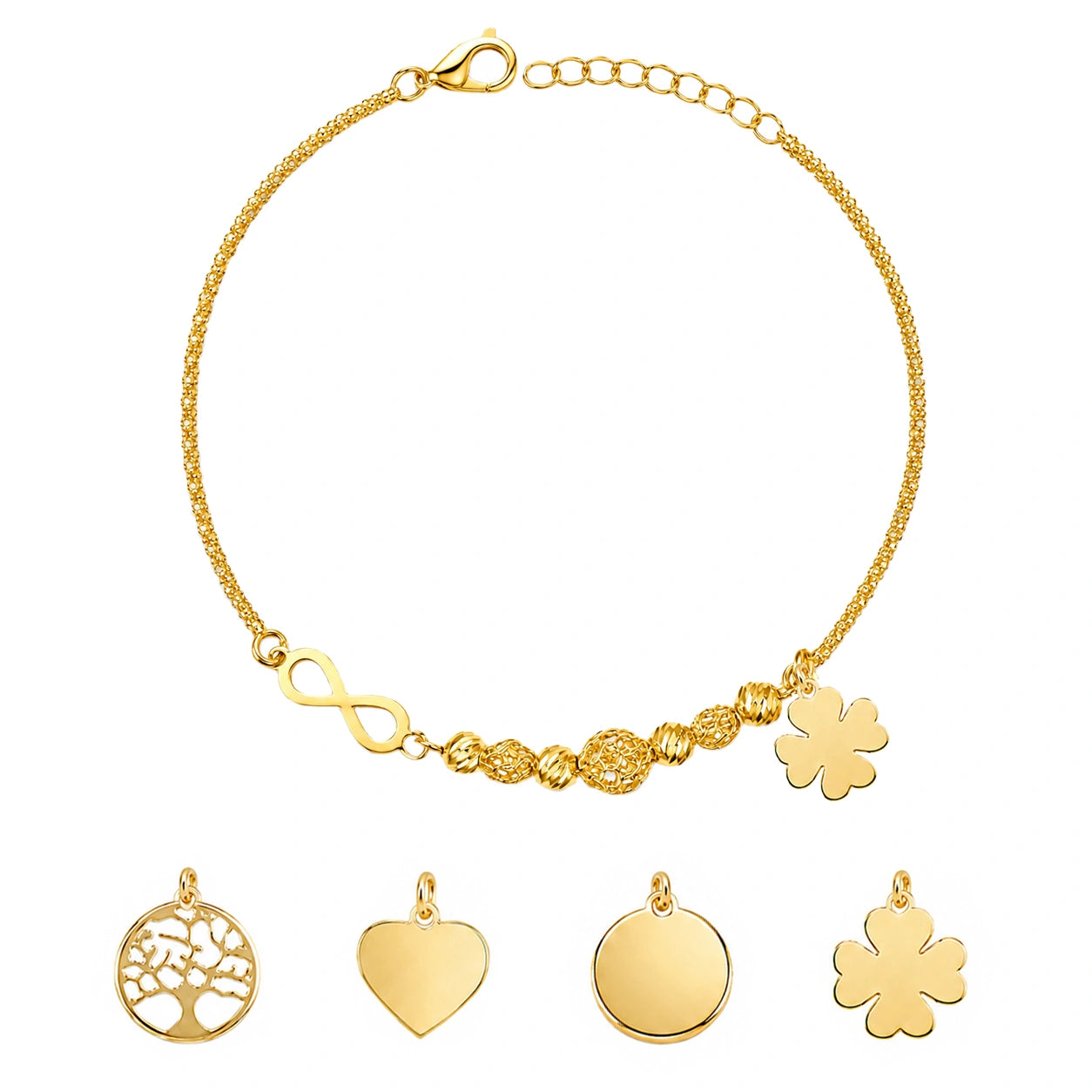 Bracciale in Argento Infinity Charm