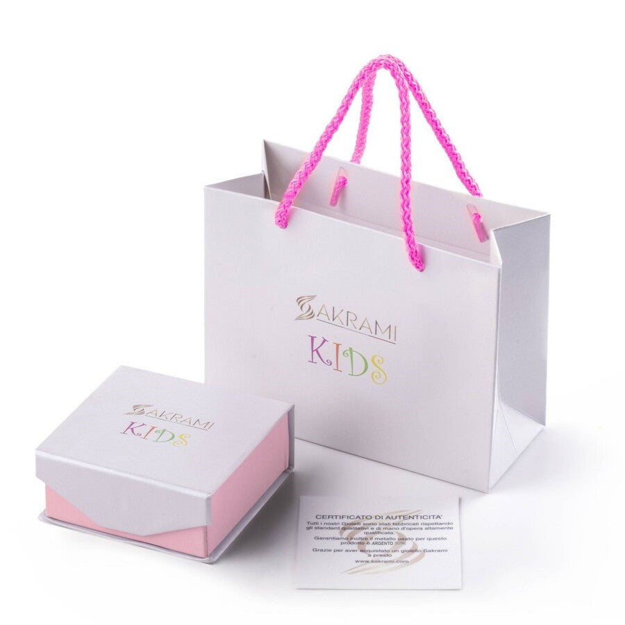 Boucles d'oreilles en or avec cœur et zircon rose Collection enfants