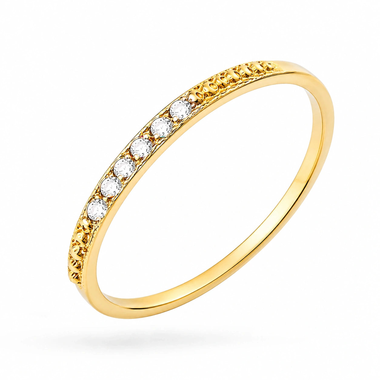 Camille Gold Ring with White Cubic Zirconia