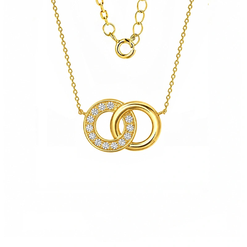 Collana in Oro con Cerchi Strass