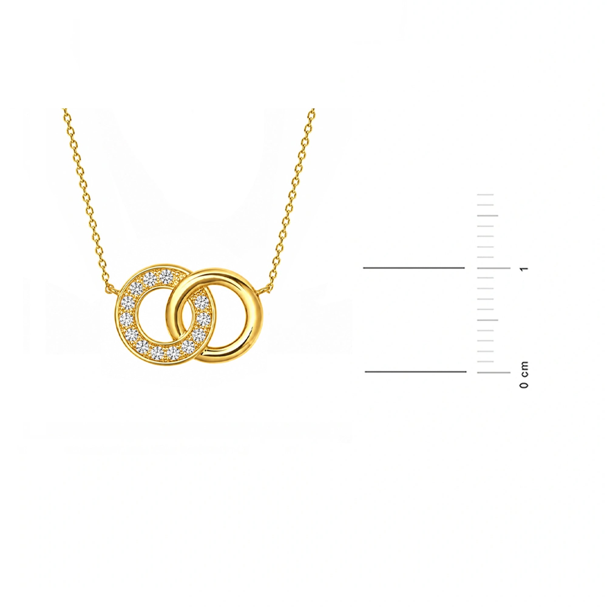 Halskette aus Gold mit Strassringen