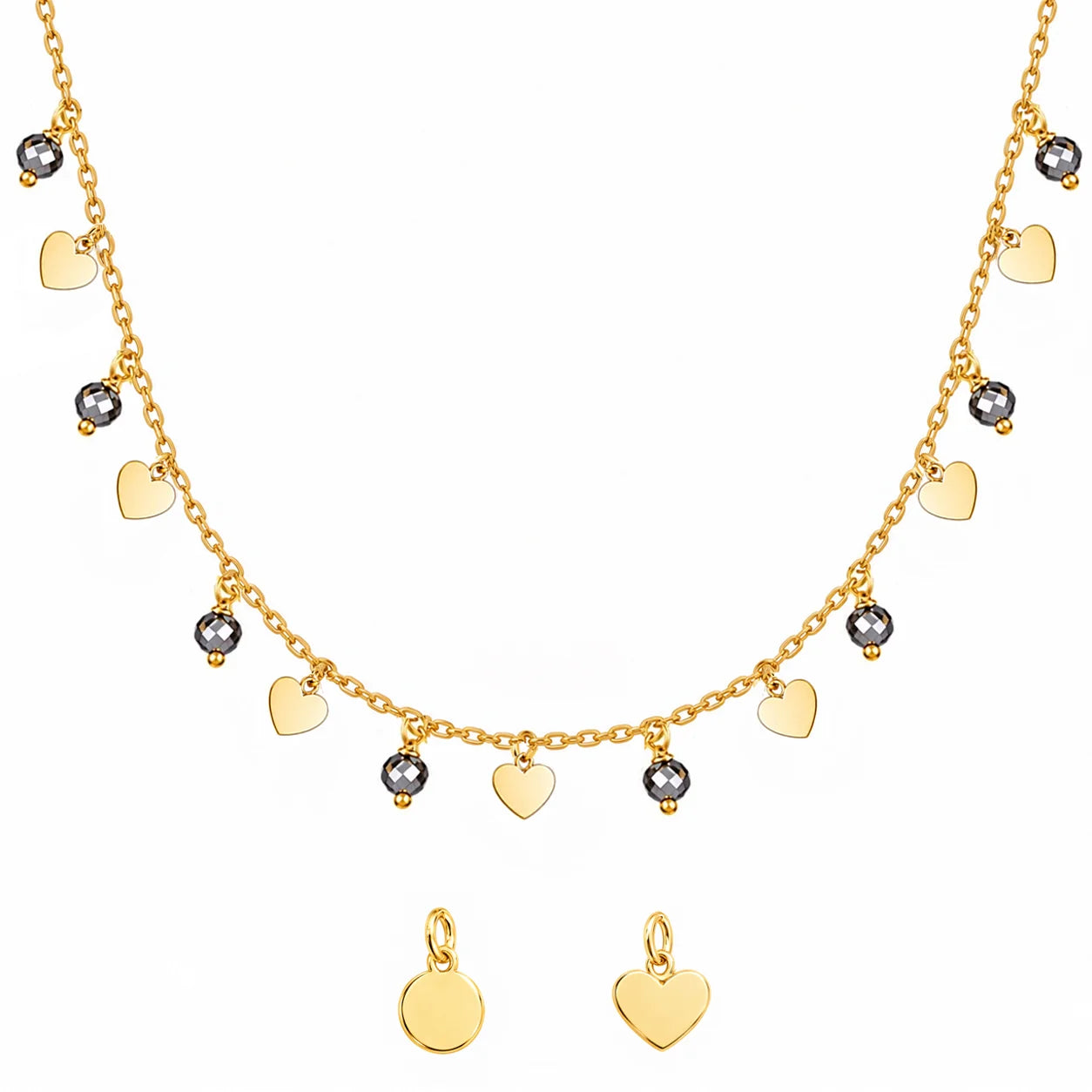 Collana in Argento Fantasy Mini Charm e Pietre