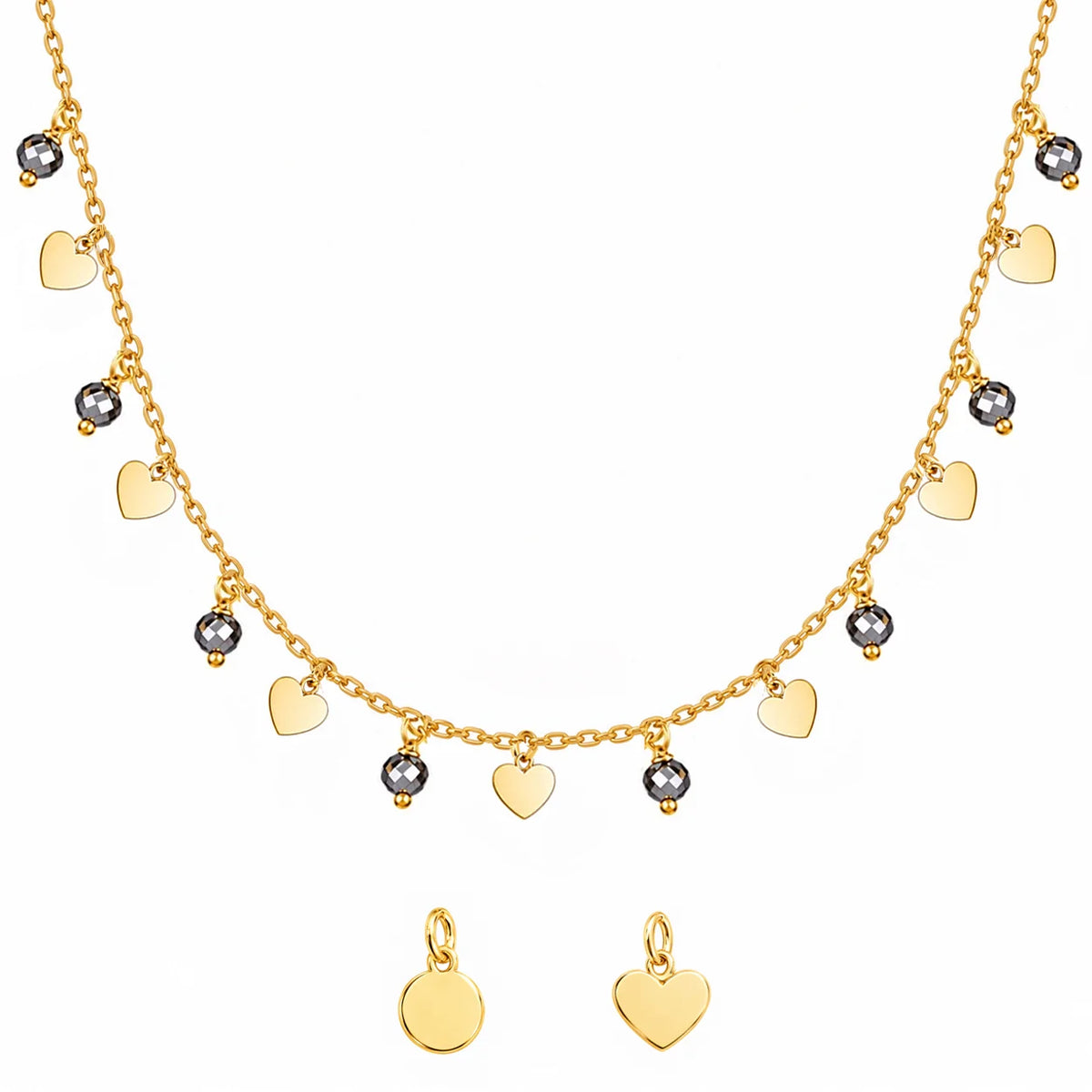 Collana in Argento Fantasy Mini Charm e Pietre