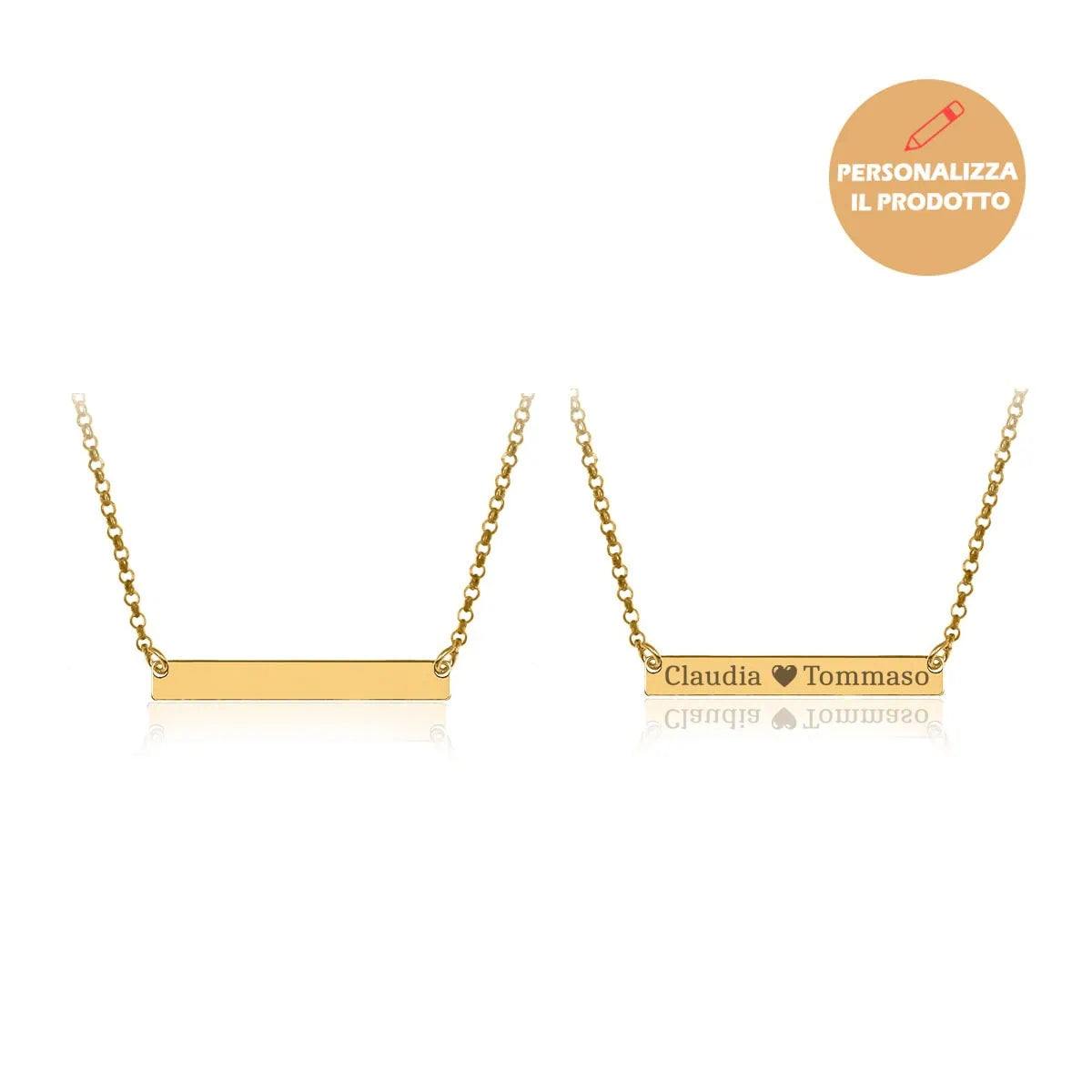 Collar de Plata con Placa
