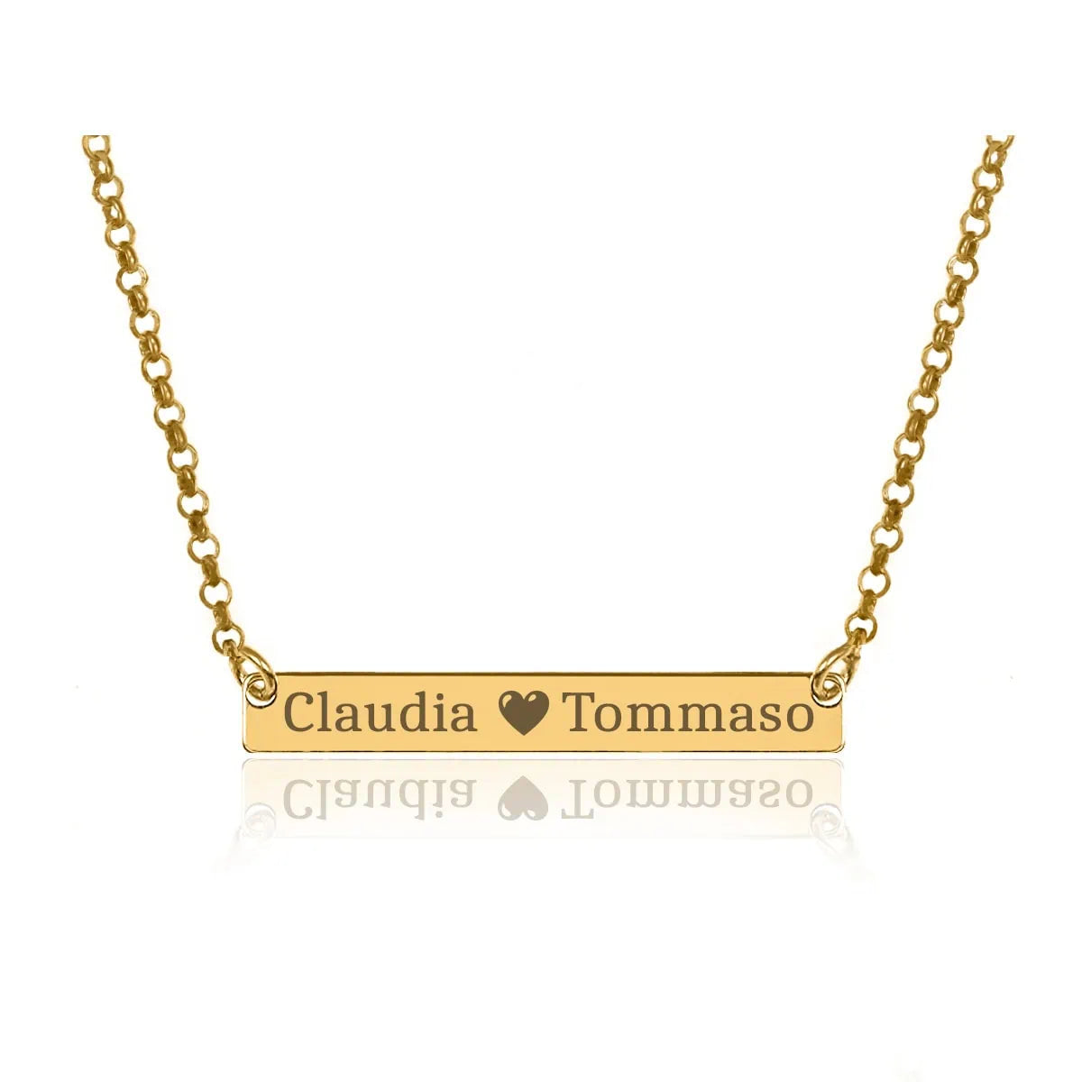 Collar de Plata con Placa