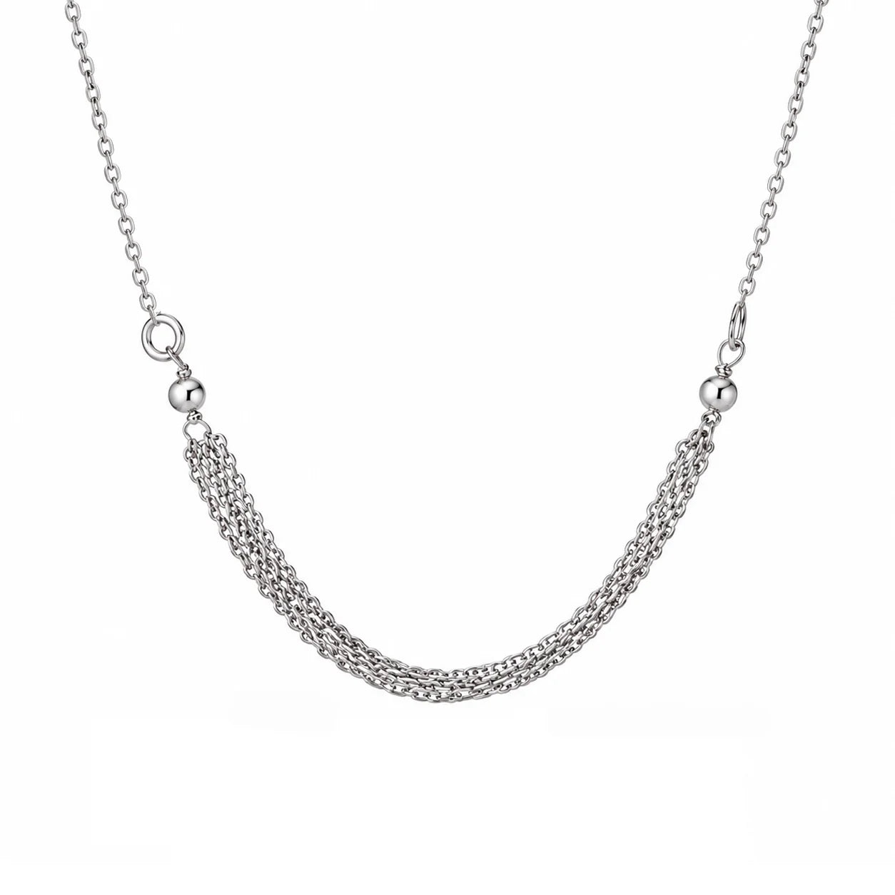Collar de plata cadenas