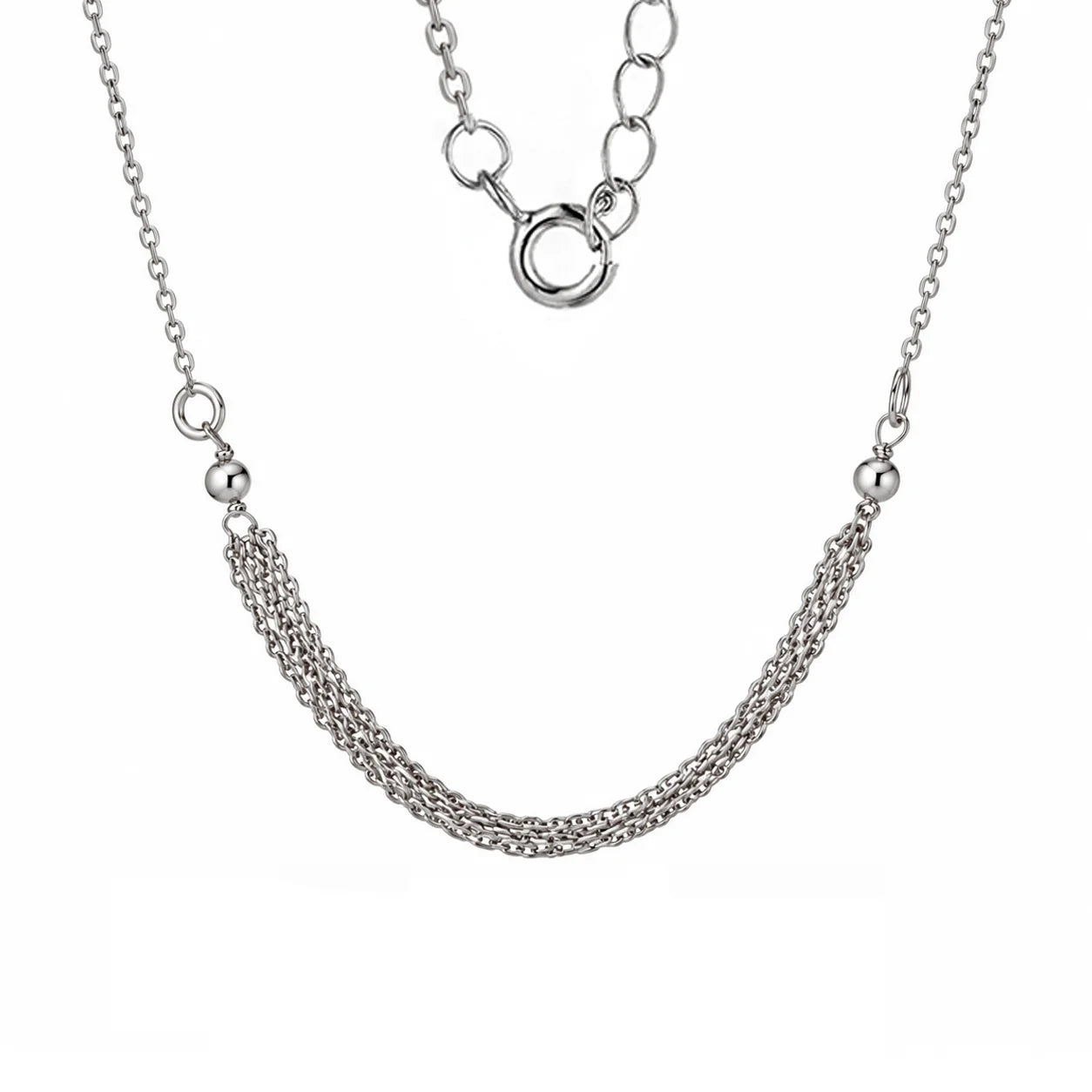 Collar de plata cadenas