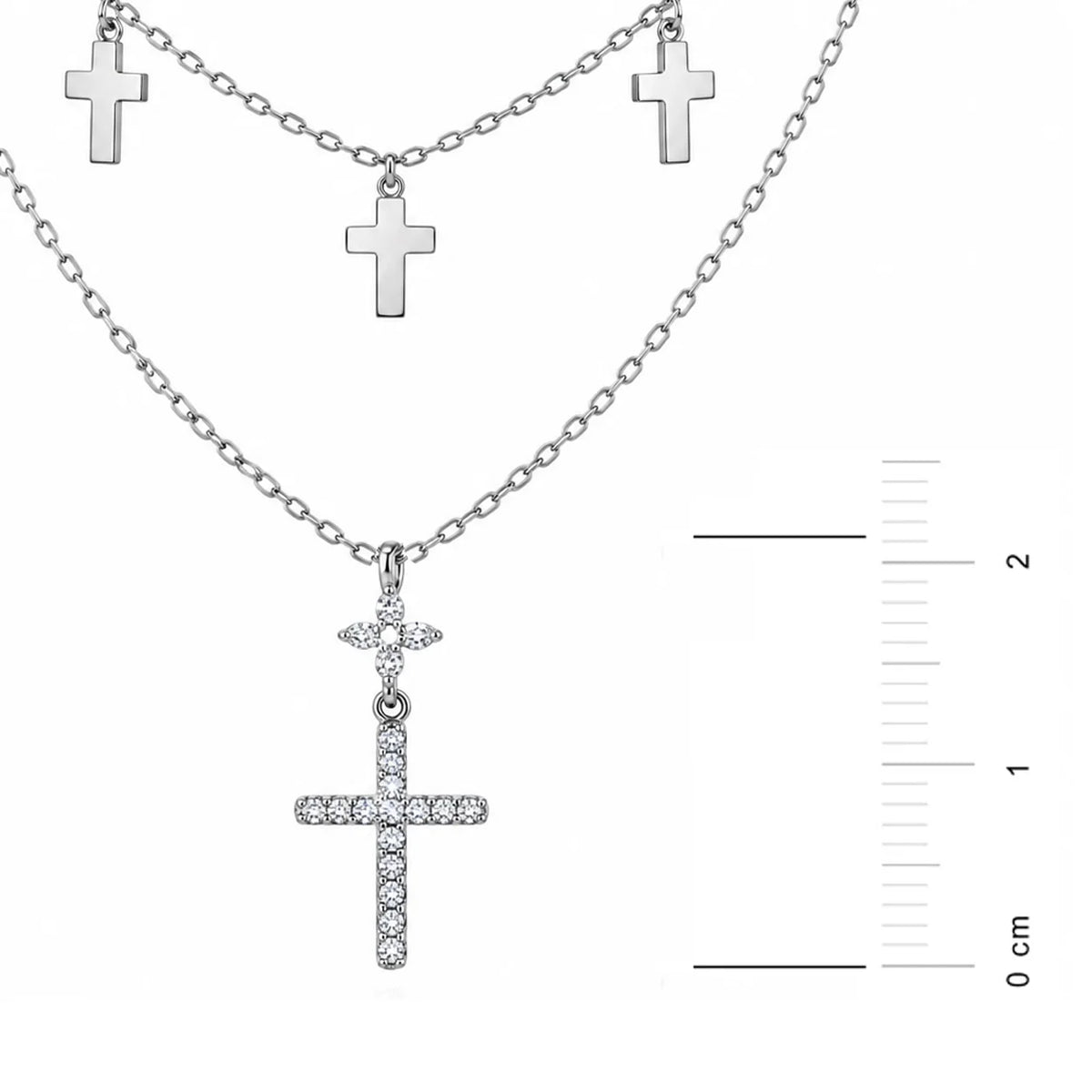 Collier avec Croix et Fleur