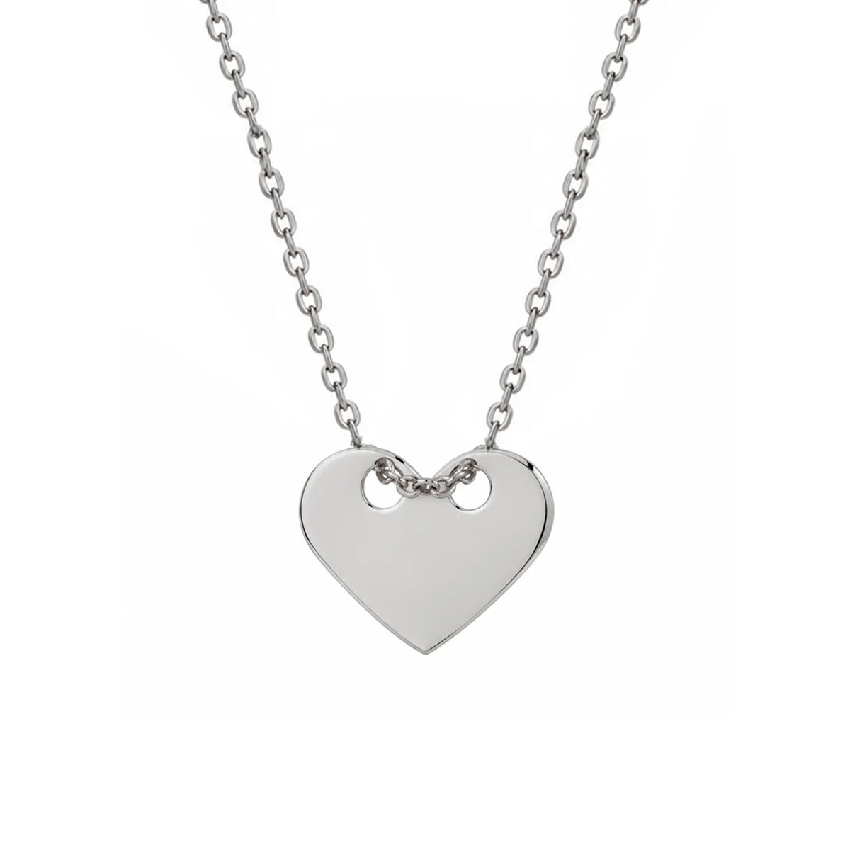 Collana in Argento Cuore Passante