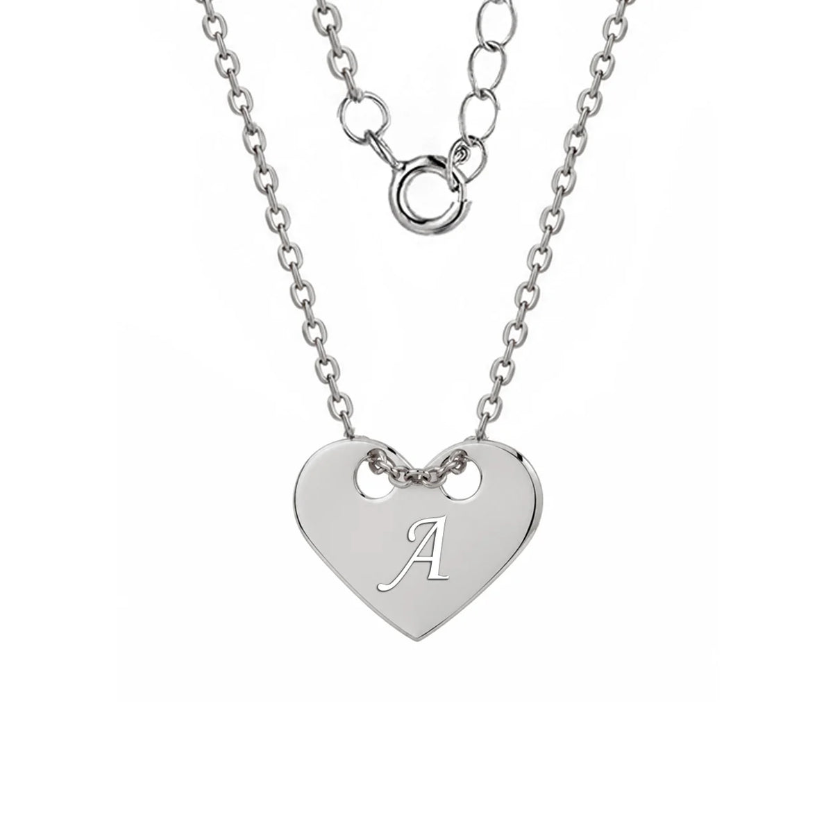 Collana in Argento Cuore Passante