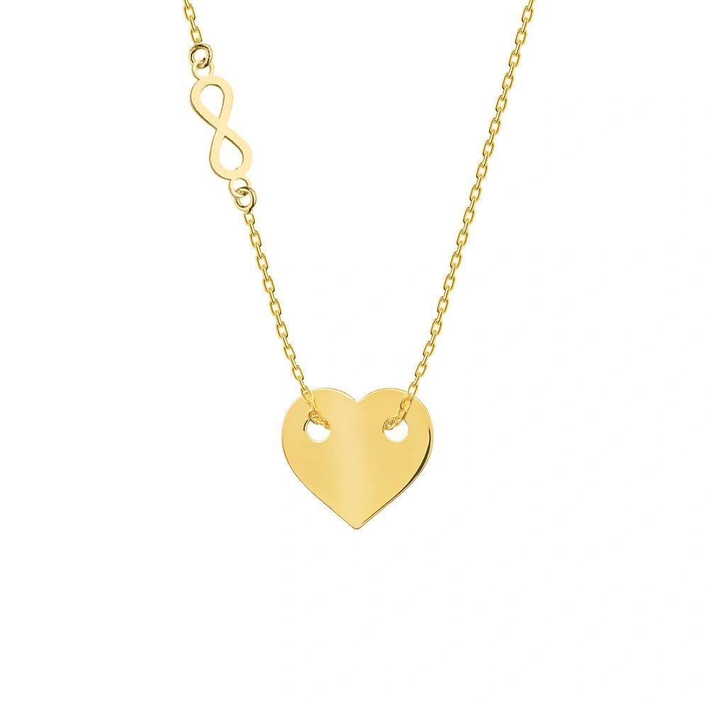 Halskette Charm Unendlichkeit und Herz