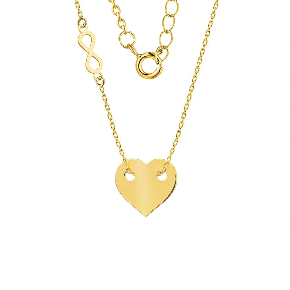 Halskette Charm Unendlichkeit und Herz