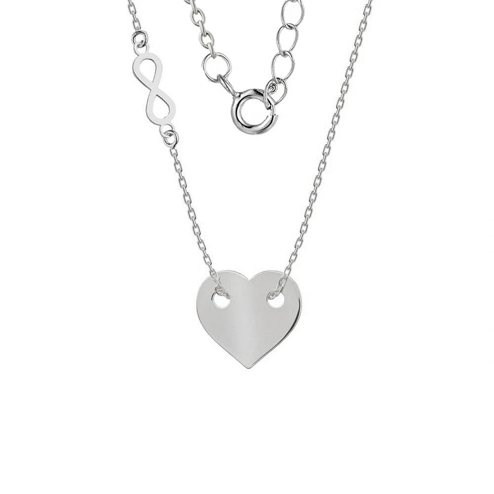 Halskette Charm Unendlichkeit und Herz