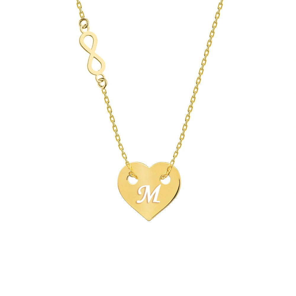 Halskette Charm Unendlichkeit und Herz