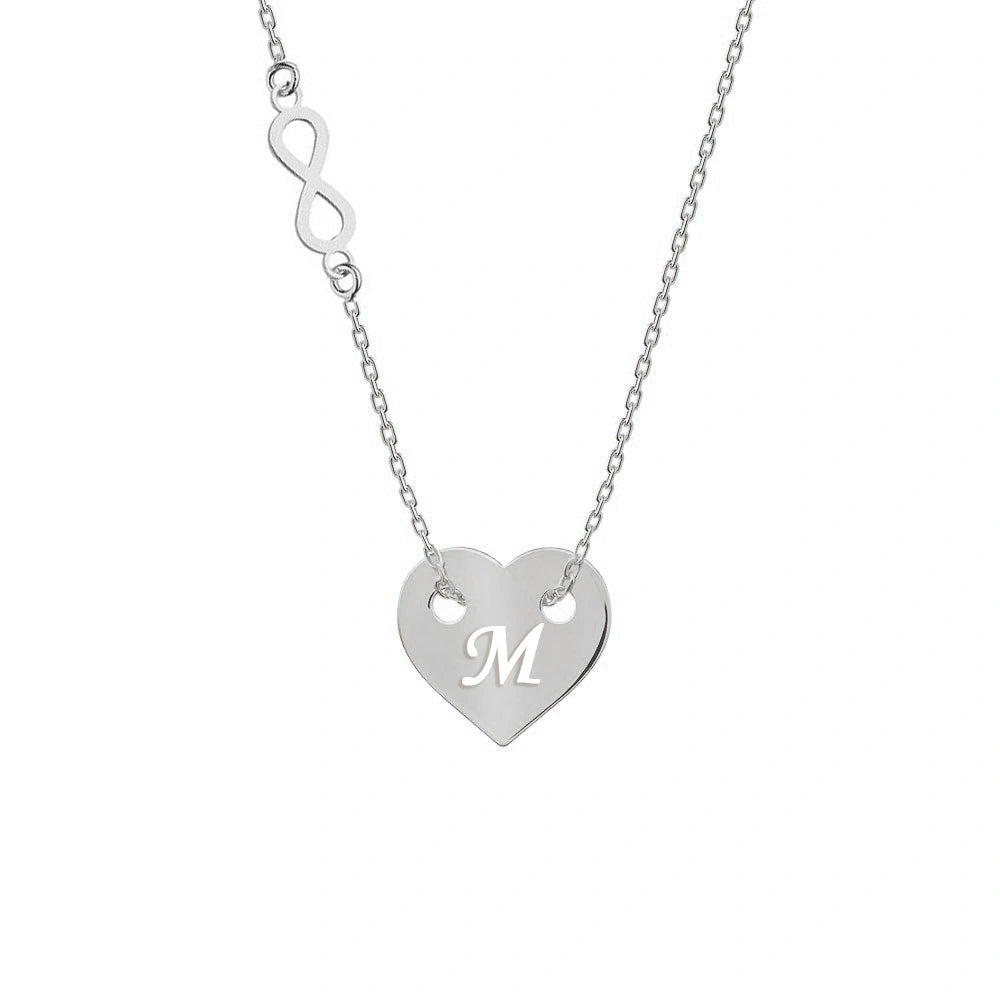 Halskette Charm Unendlichkeit und Herz