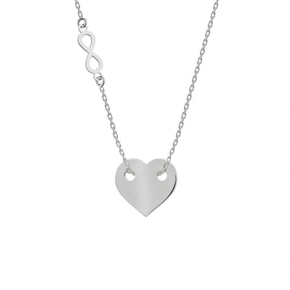 Halskette Charm Unendlichkeit und Herz