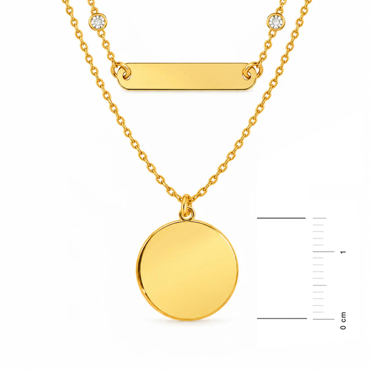 Collana Doppia Catena in Argento Personalizzabile