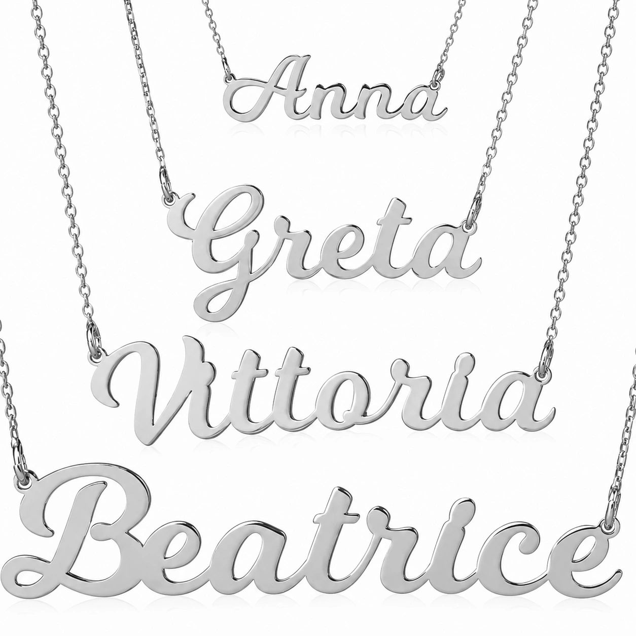 Collar con Nombre en Plata