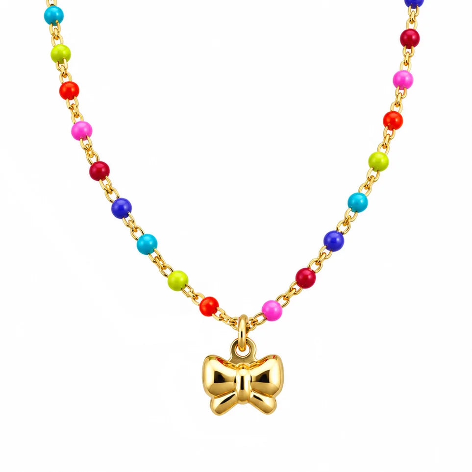 Collana da Bimba Rainbow con Fiocco