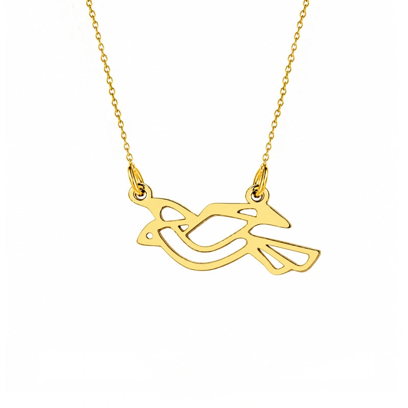 Halskette aus Gold mit Taube