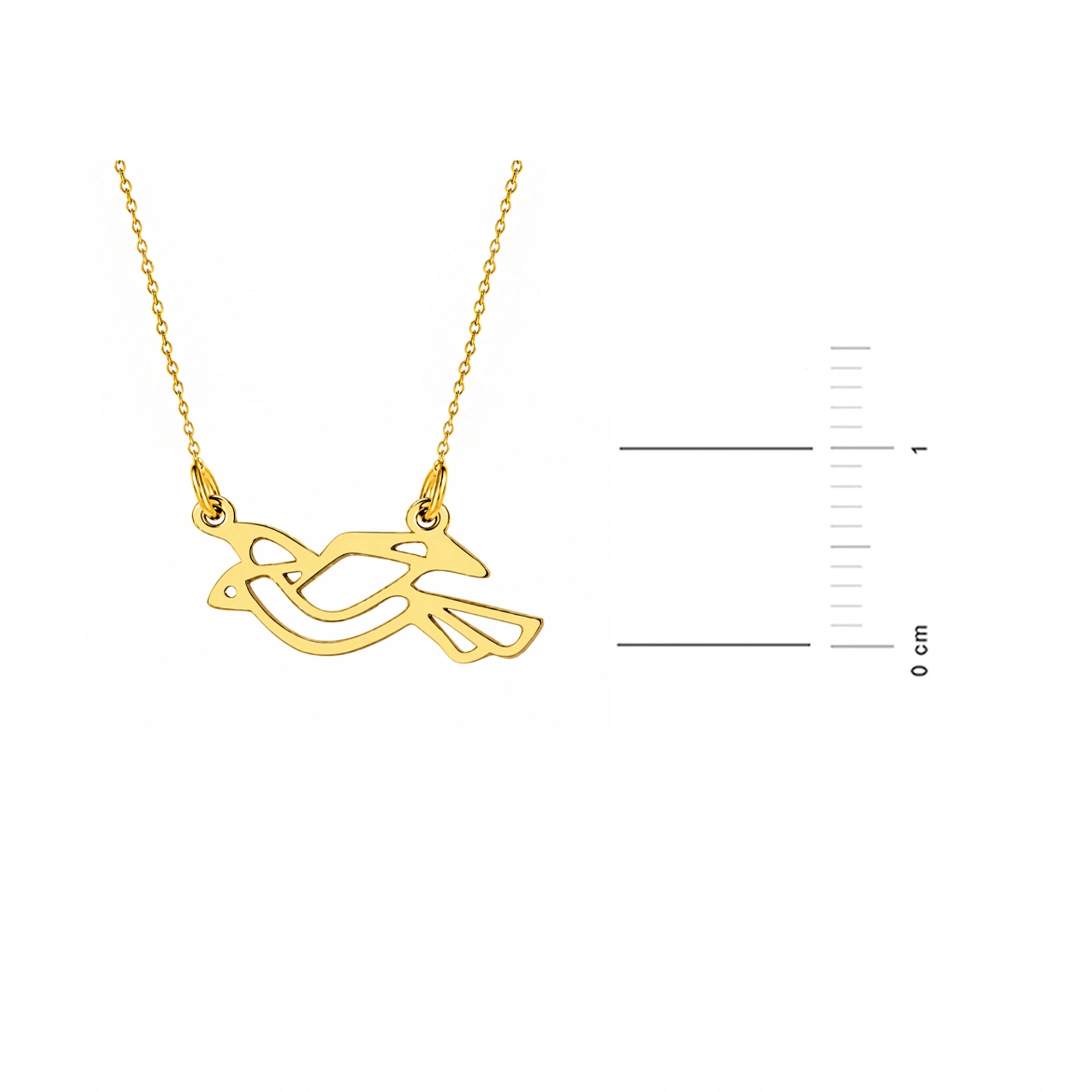 Halskette aus Gold mit Taube