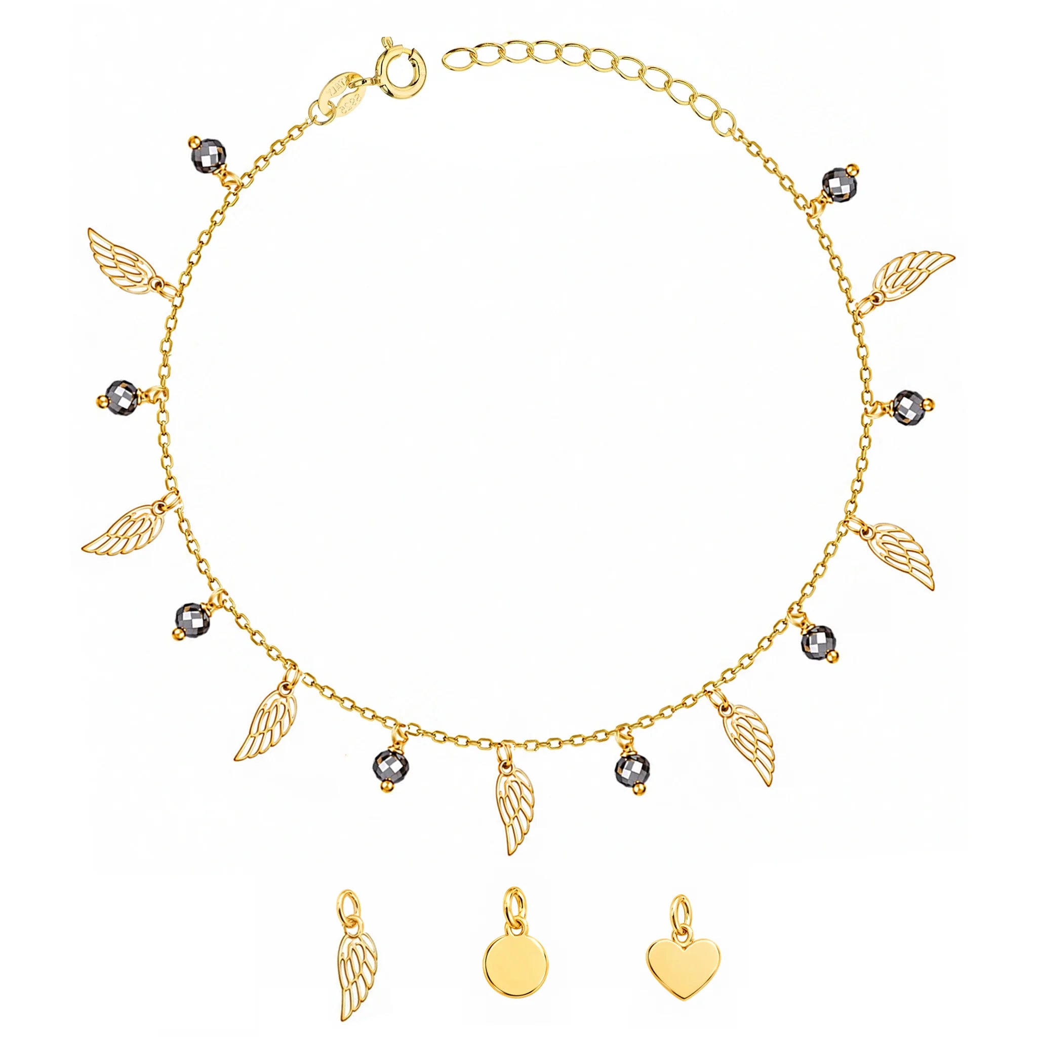 Bracciale in Argento Fantasy Mini Charm e Pietre