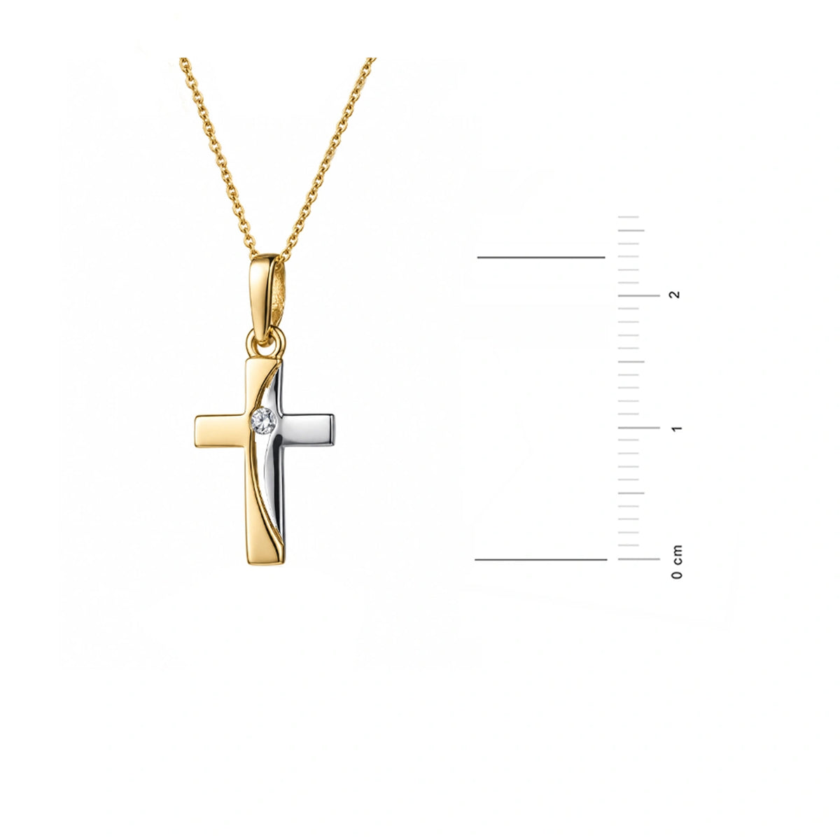 Collana in Oro con Crocifisso Bicolore