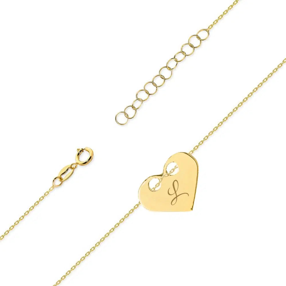 Collana in Oro Cuore Passante