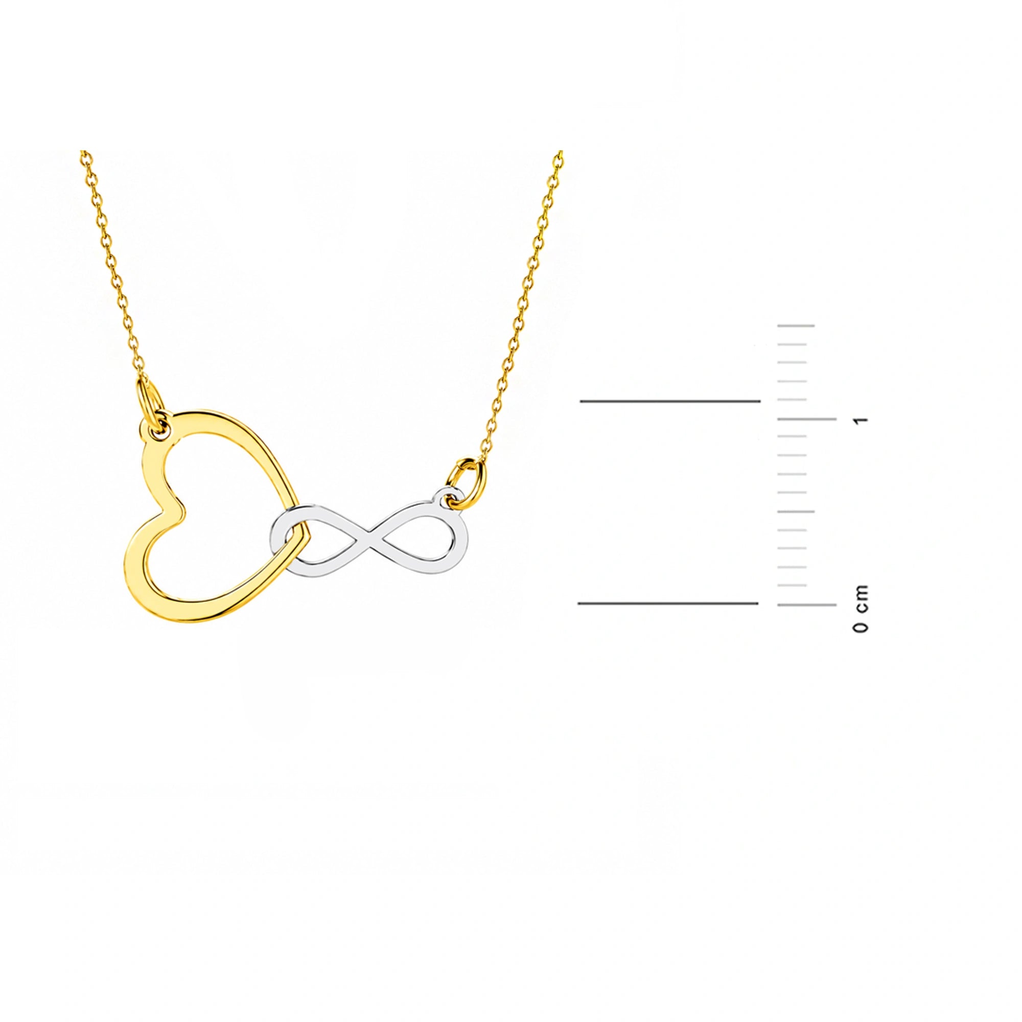 Halskette aus Gold mit unendlichem Herz