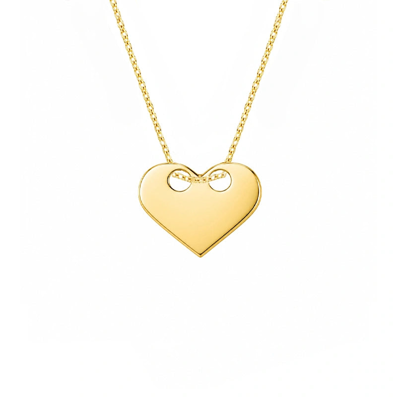 Goldkette mit durchgehendem Herz