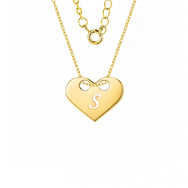 Goldkette mit durchgehendem Herz