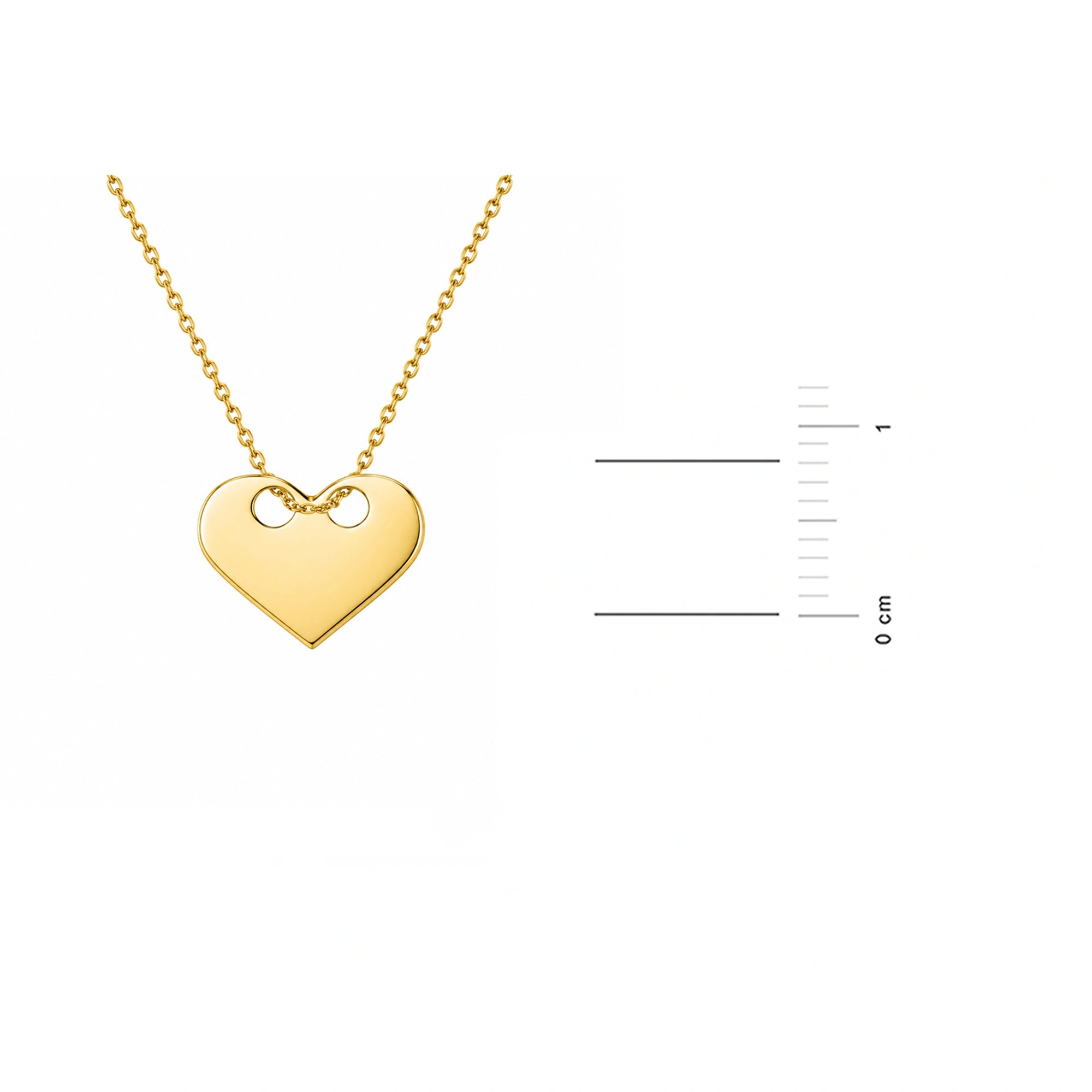 Collana in Oro Cuore Passante